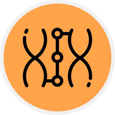 Klonlama Satırı Çemberi Basit Simge, Vektör Resimleri