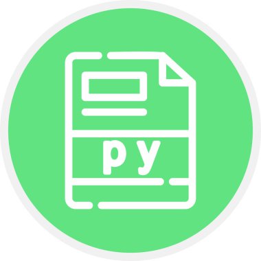 Pi Çizgisi Çemberi Basit Simge, Vektör İllüstrasyonu