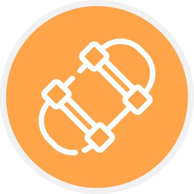 Kaykay Çizgisi Çemberi Basit Simge, Vektör Resimleri