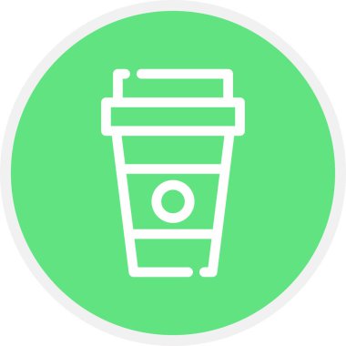 Soda Çizgisi Çemberi Basit Simge, Vektör İllüstrasyonu