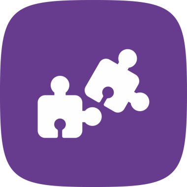 Bulmaca Parçası Basit Simge, Vektör İllüstrasyonu