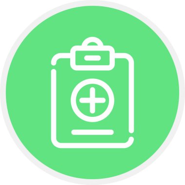 Tedavi Çizgisi Çemberi Basit Simge, Vektör İllüstrasyonu