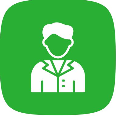 Erkek Basit Simgesi, Vektör İllüstrasyonu