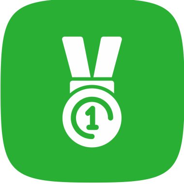 Madalya basit simgesi, vektör illüstrasyonu