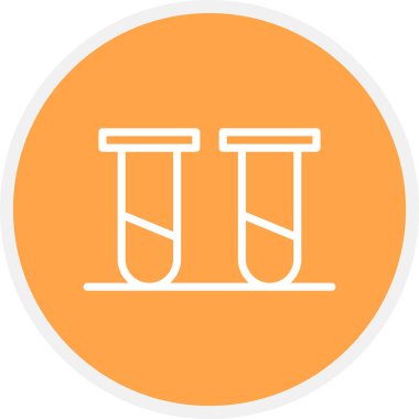 Test Tüpleri Satır Çemberi Basit Simge, Vektör Resimleri