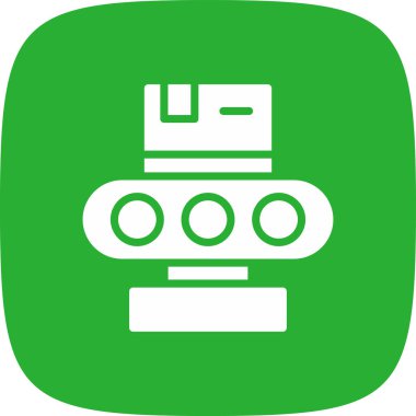 Makine Kutusu Basit Simgesi, Vektör İllüstrasyonu