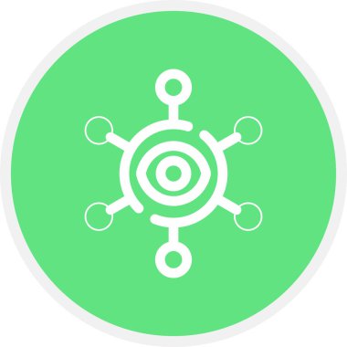 Akıllı Kişi Satırı Çemberi Basit Simge, Vektör Resimleri