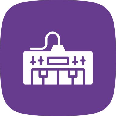 Elektrikli Piyano Simgesi, Vektör İllüstrasyonu