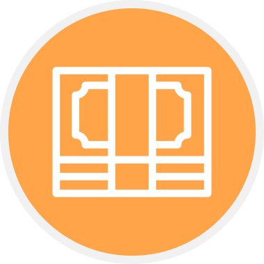 Para Yağ Çizgisi Çemberi Basit Simge, Vektör İllüstrasyonu