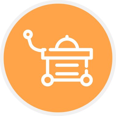 Gıda Arabası Hattı Çemberi Basit Simge, Vektör Resimleri