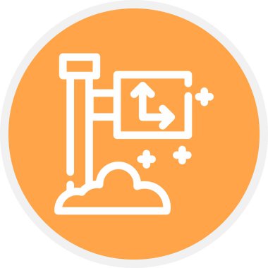 İşaret Çizgisi Çemberi Basit Simge, Vektör Resimleri