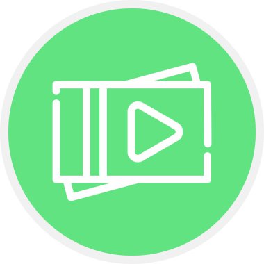 Bilet Hattı Çemberi Basit Simge, Vektör Resimleri