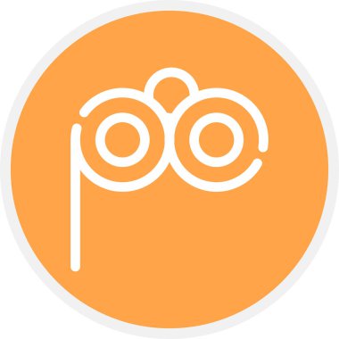 Lorgnette Gözlük Çizgisi Çemberi Basit Simge, Vektör Resimleri