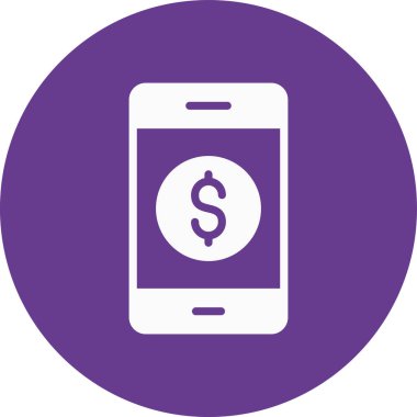 Cep telefonu simgesi, vektör illüstrasyonu