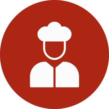 Şef basit simgesi, vektör çizim