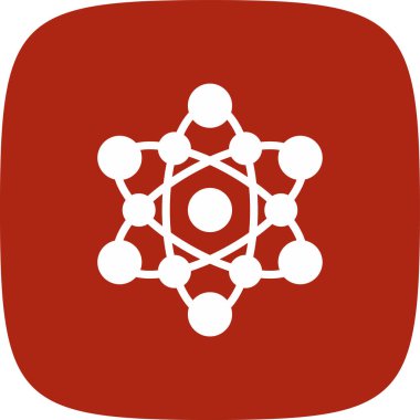 Atom basit simgesi, vektör çizim