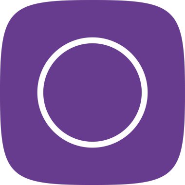 Çember Basit Simgesi, Vektör İllüstrasyonu