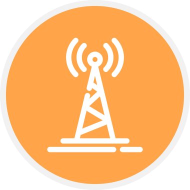 Radyo Kulesi Hat Çemberi Basit Simge, Vektör Resimleri