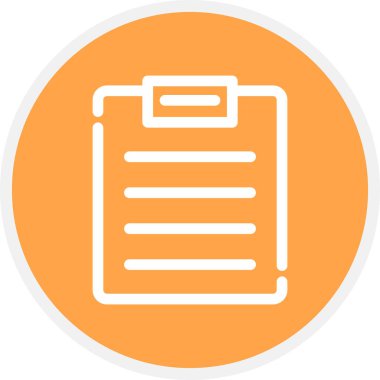 Not Satırı Çemberi Basit Simge, Vektör İllüstrasyonu