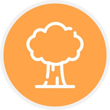 Ağaç Çizgisi Çemberi Basit Simge, Vektör Resimleri