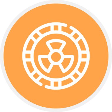 Radyasyon Çizgisi Çemberi Basit Simge, Vektör Resimleri