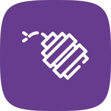 Dinamit Basit Simgesi, Vektör İllüstrasyonu