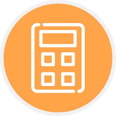 Hesaplayıcı Satır Çemberi Basit Simge, Vektör Resimleri