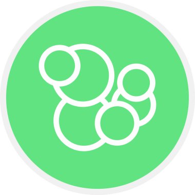 Kanser Hücre Çizgisi Çemberi Basit Simge, Vektör Resimleri