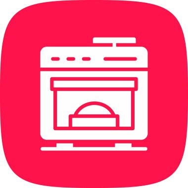 Fırın basit simgesi, vektör illüstrasyonu