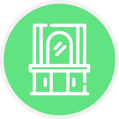 Giyinme Satırı Çemberi Basit Simge, Vektör Resimleri