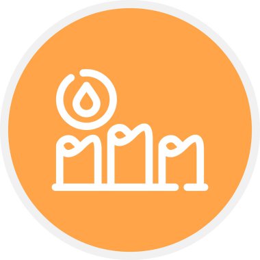 İstatistik Satırı Çemberi Basit Simge, Vektör Resimleri