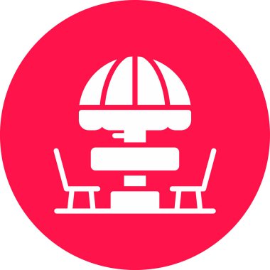 Bir sandalye simgesinin vektör illüstrasyonu