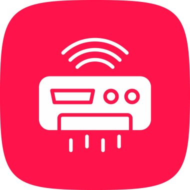 Akıllı Klima Basit Simge, Vektör İllüstrasyonu