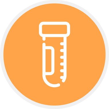 Test Tüpü Hattı Çemberi Basit Simge, Vektör İllüstrasyonu