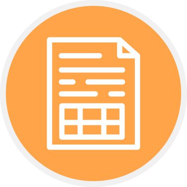 Hesap Tablosu Çemberi Basit Simge, Vektör Resimleri