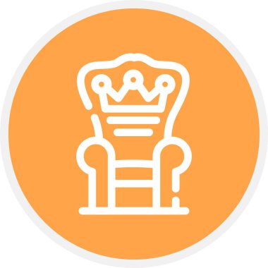 Taht Çizgisi Çemberi Basit Simge, Vektör İllüstrasyonu