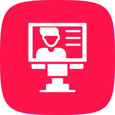 Billboard basit simgesi, vektör illüstrasyonu