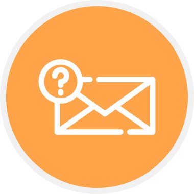 E- posta Satırı Çemberi Basit Simge, Vektör Resimleri