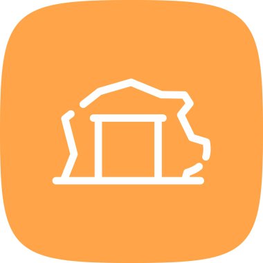 Madencilik Tüneli Simgesi, Vektör İllüstrasyonu