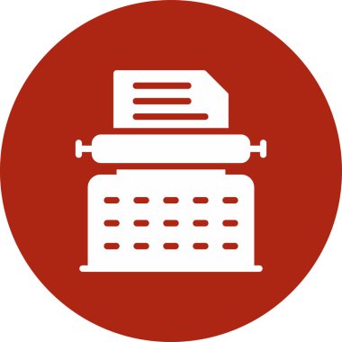 Daktilo. Web simgesi basit illüstrasyon