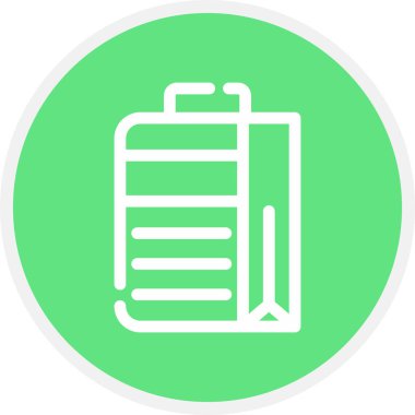 Süt Çizgisi Çemberi Basit Simge, Vektör İllüstrasyonu