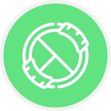 Direksiyon Çemberi Basit Simge, Vektör Resimleri