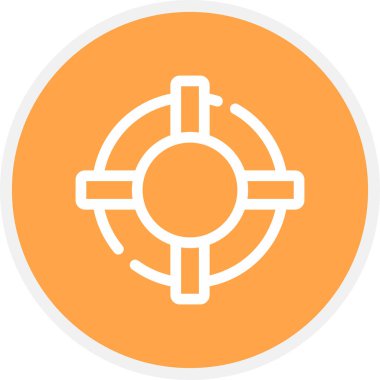 Lifesaver Satır Çemberi Basit Simge, Vektör Resimleri