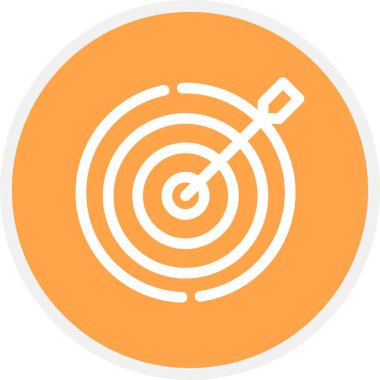 Hedef Satır Çemberi Basit Simge, Vektör Resimleri