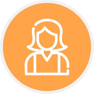 Garson Satırı Çemberi Basit Simge, Vektör İllüstrasyonu