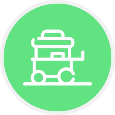 Gıda Arabası Hattı Çemberi Basit Simge, Vektör Resimleri