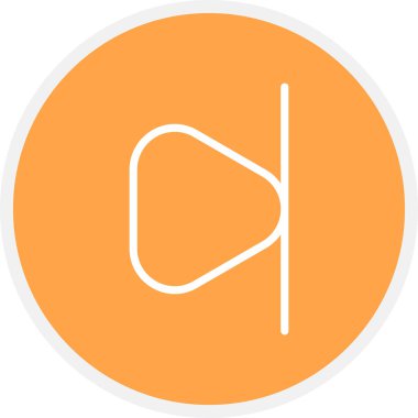 Sonraki Satır Çemberi Basit Simge, Vektör İllüstrasyonu