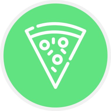 Pizza Hattı Çemberi Basit Simge, Vektör İllüstrasyonu