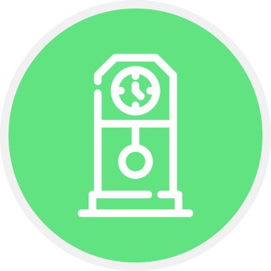 Saat Çizgisi Çemberi Basit Simge, Vektör Resimleri