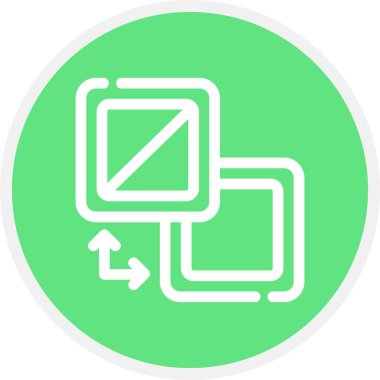 Vuruş Satırını Doldur ve Çemberi Basit Simge, Vektör Resimleri